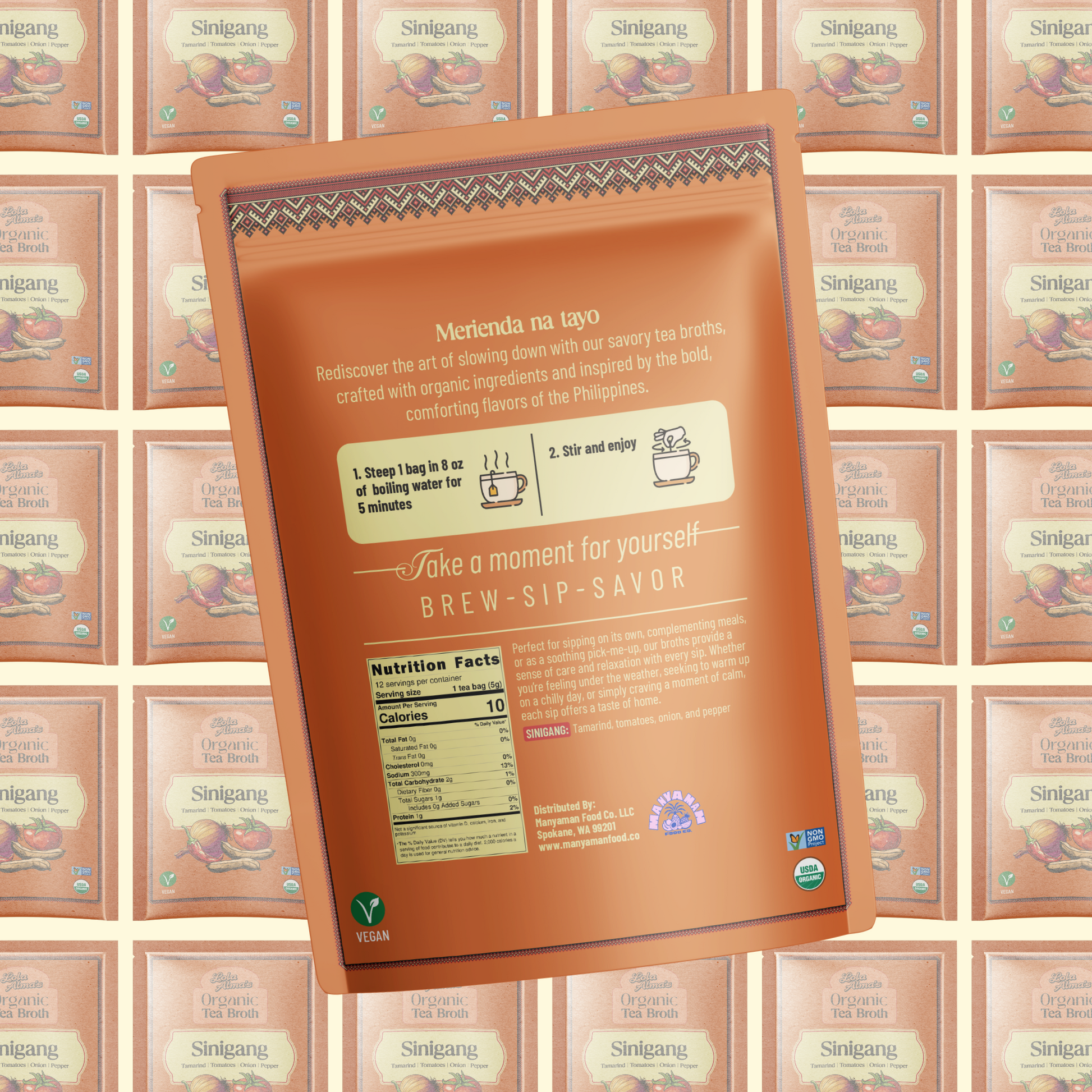 Lola Alma's Organic Tea Broth - Sinigang pack (12 tea bags)
