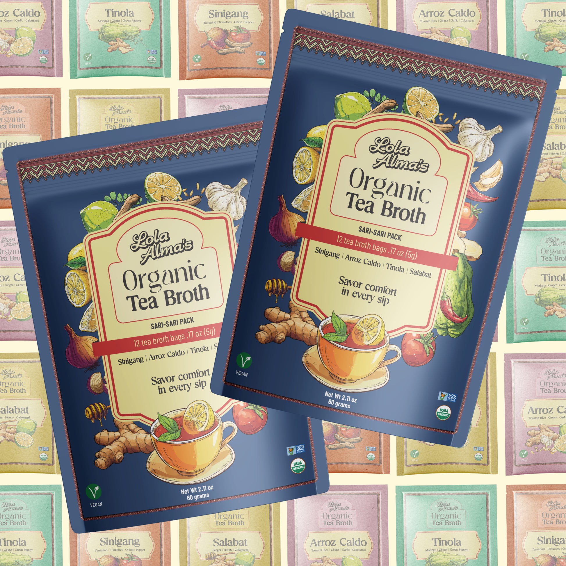 Lola Alma's Organic Tea Broth - Sari Sari pack (12 tea bags)