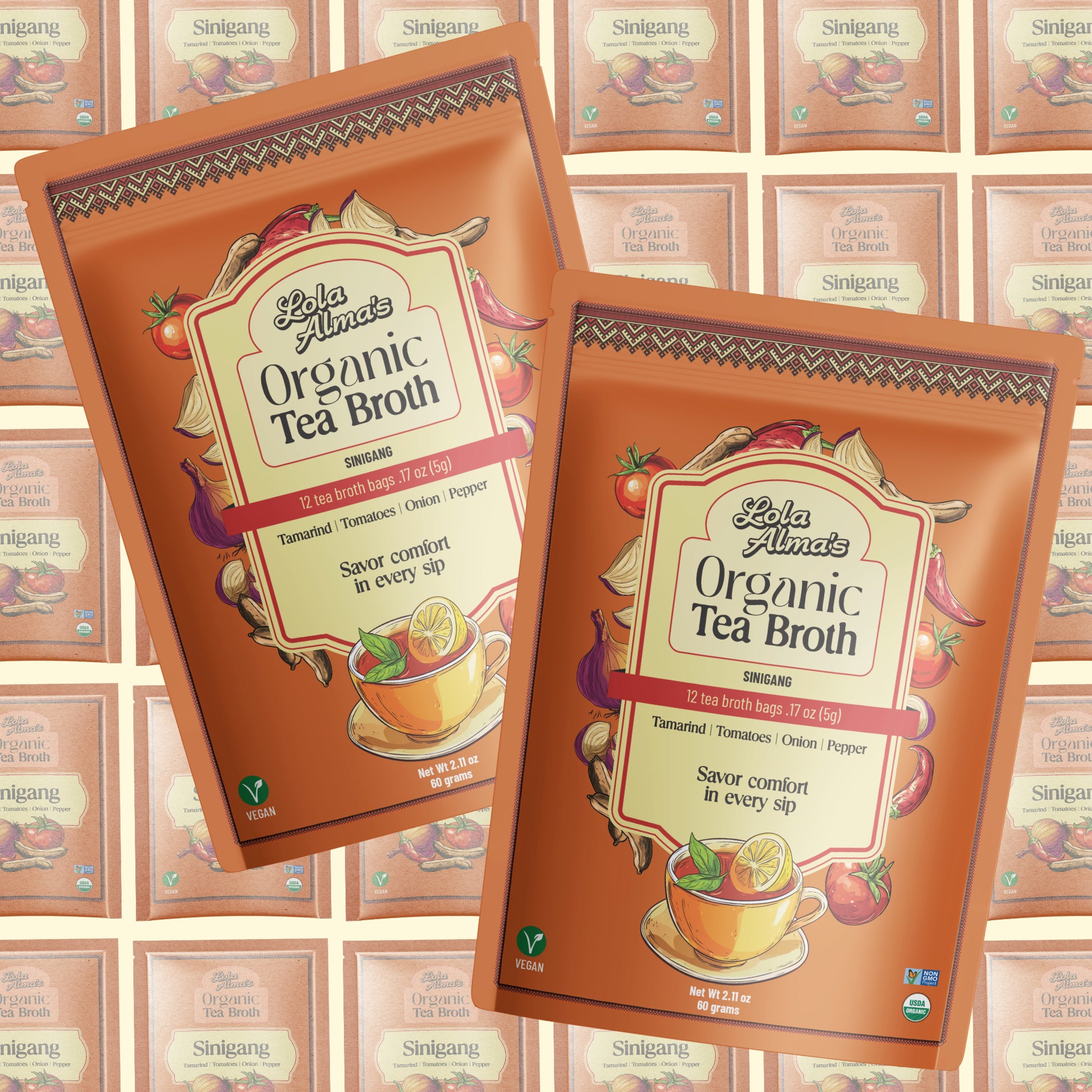 Lola Alma's Organic Tea Broth - Sinigang pack (12 tea bags)