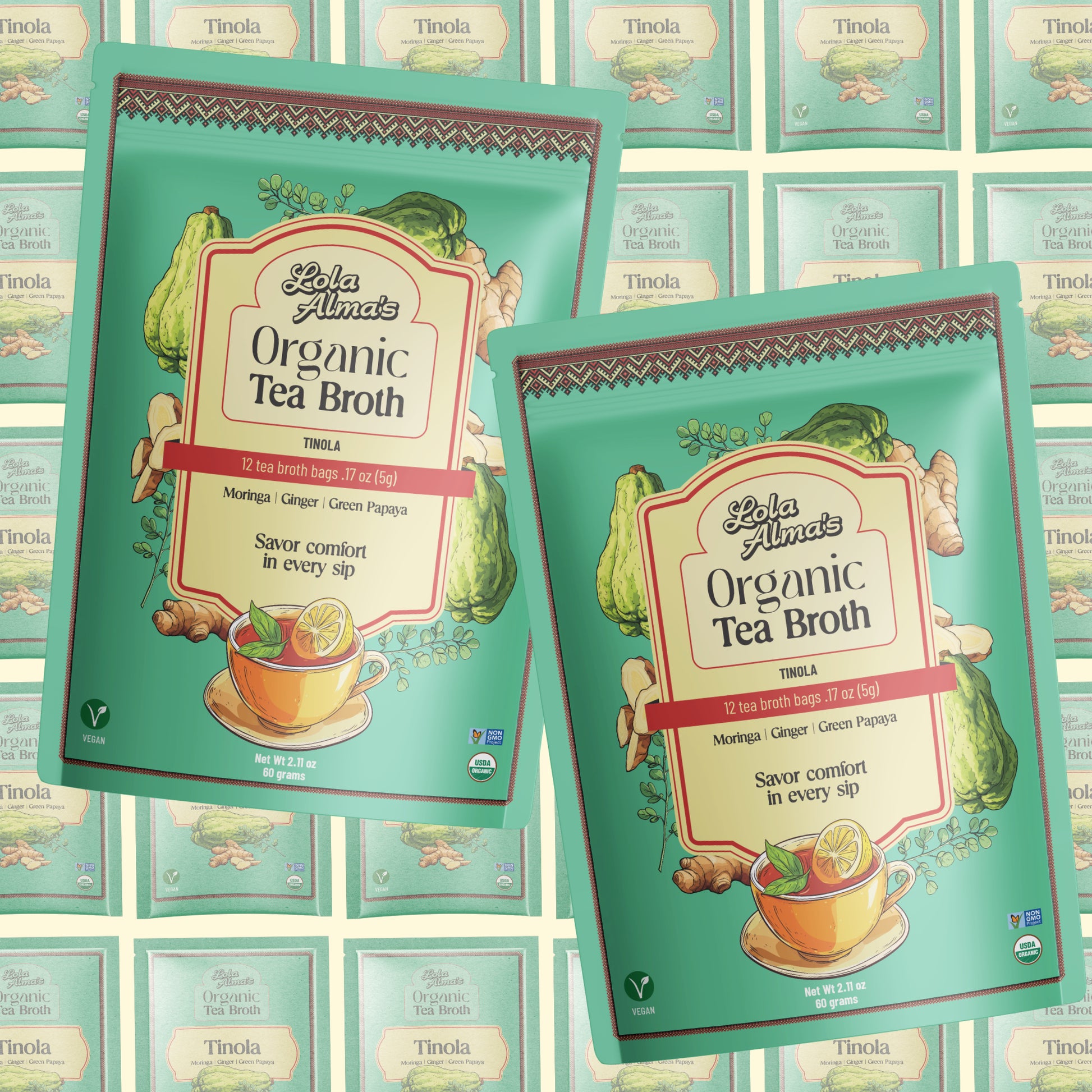 Lola Alma's Organic Tea Broth - Tinola pack (12 tea bags)